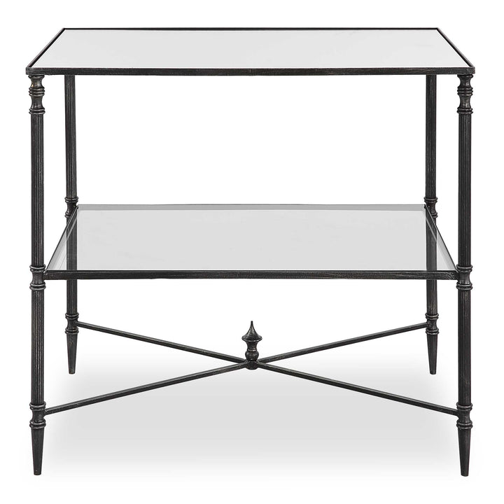 Uttermost Henzler Mirrored Steel Lamp Table
