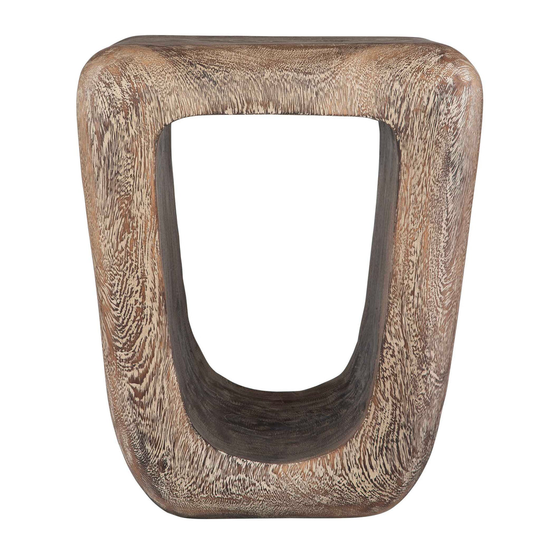 Uttermost Loophole Bleached Wash Accent Stool