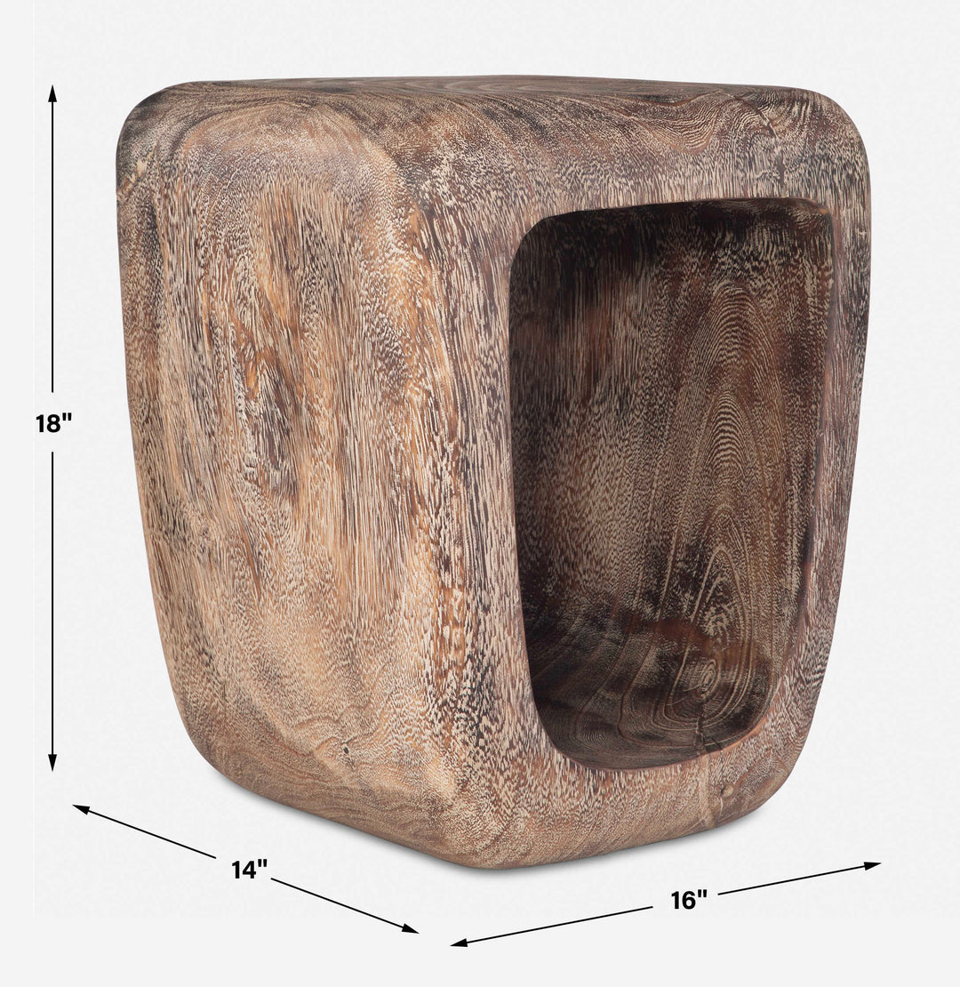 Uttermost Loophole Bleached Wash Accent Stool