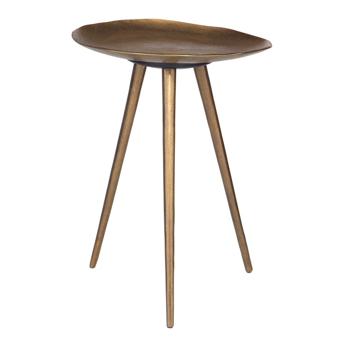 Uttermost Lily Pad Antique Brass Accent Table