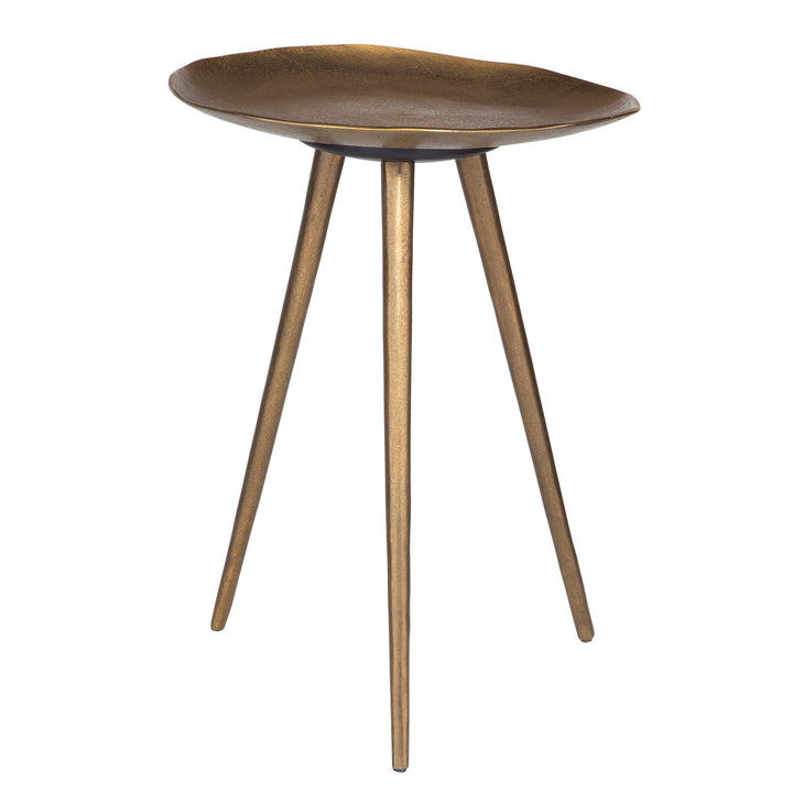 Uttermost Lily Pad Antique Brass Accent Table