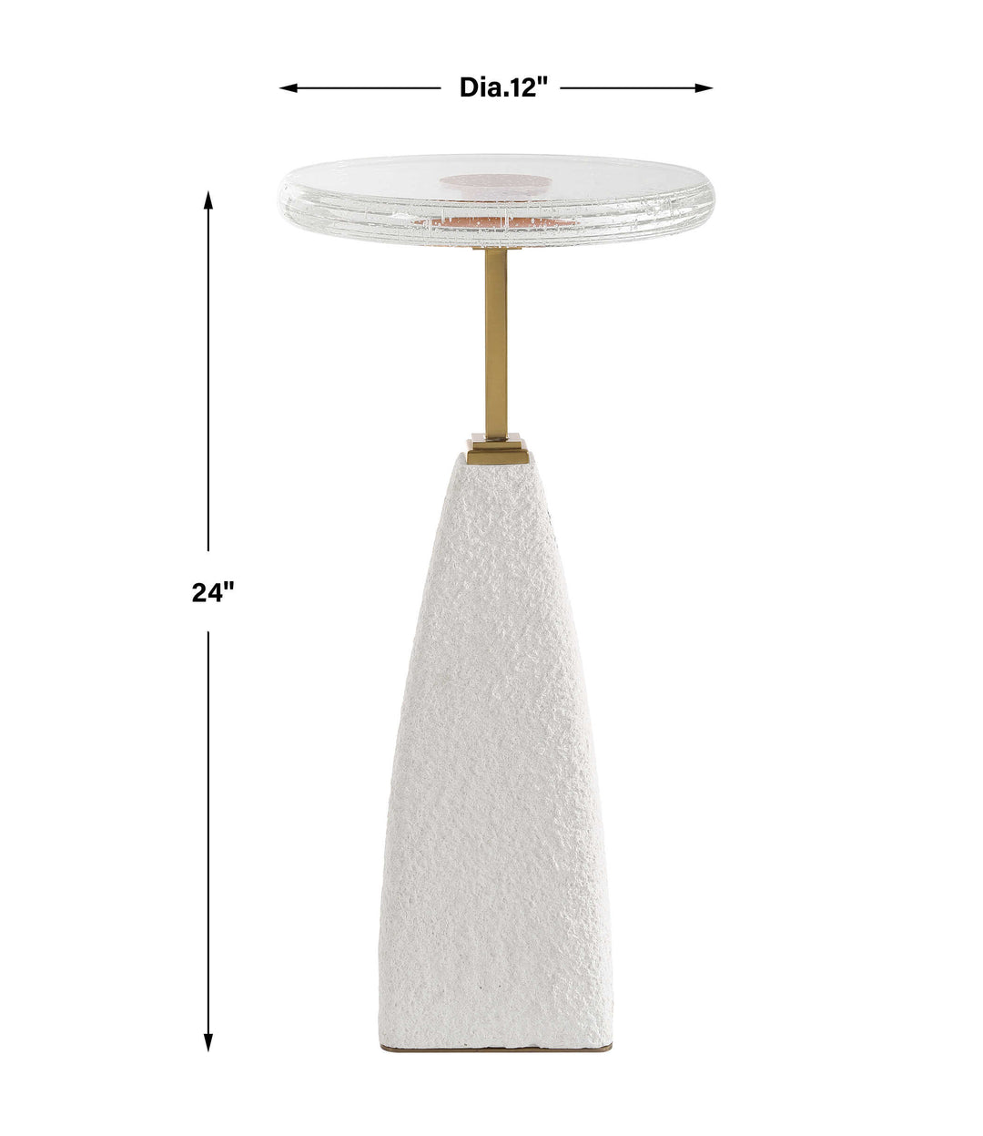 Uttermost Sora Glass Drink Table