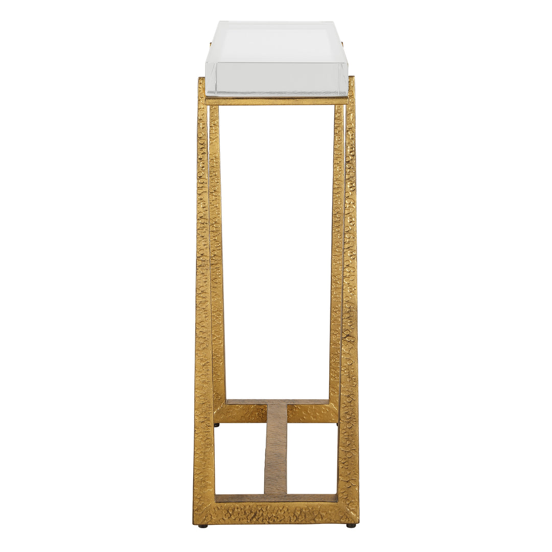 Uttermost Midas Thick Crystal Accent Table
