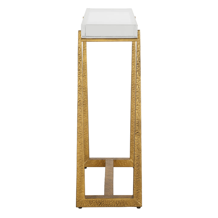 Uttermost Midas Thick Crystal Accent Table