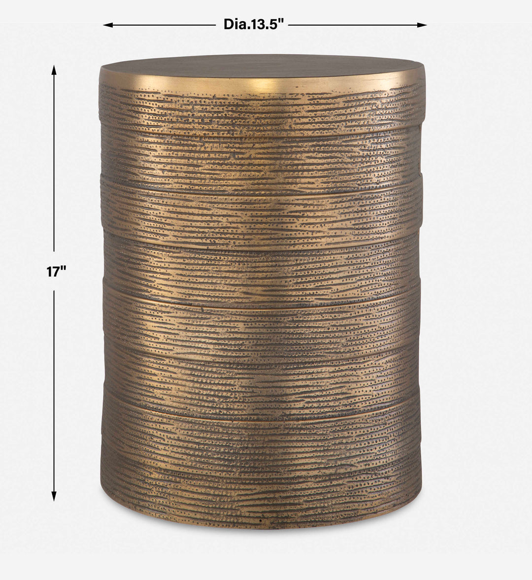 Uttermost Odin Antique Brass Accent Table