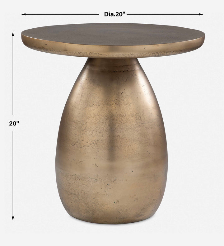 Uttermost Antigua Antique Brass Side Table