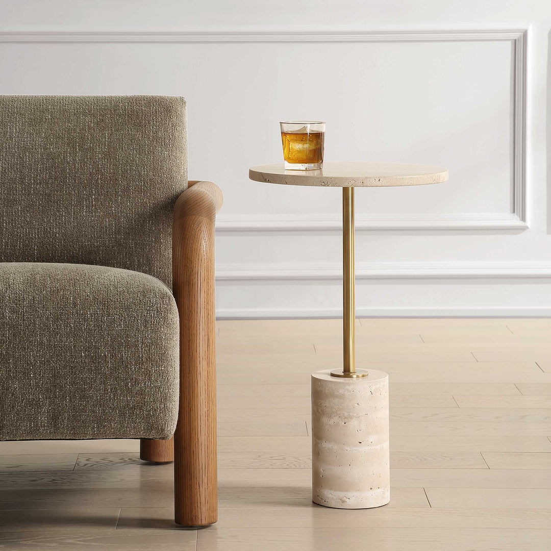 Uttermost Malya Travertine Accent Table