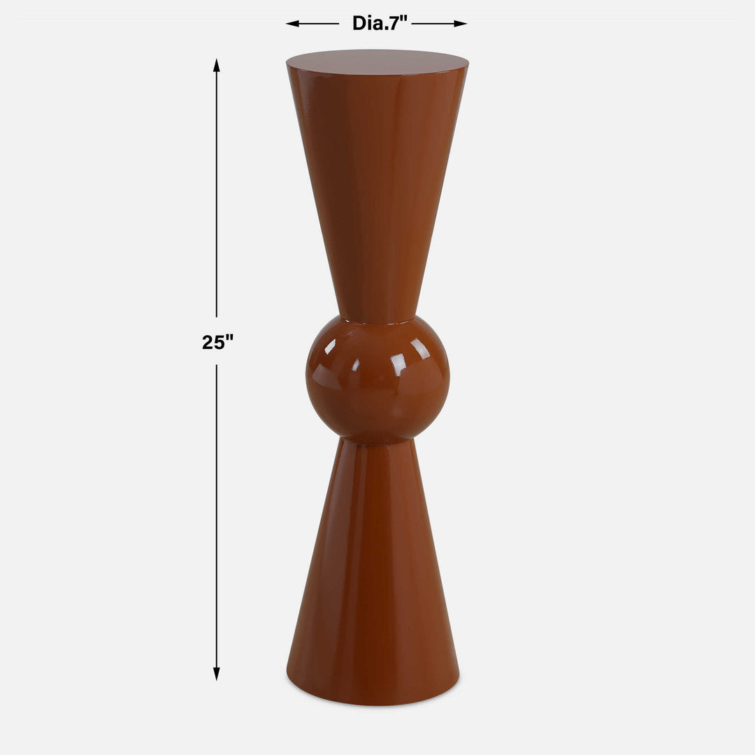 Uttermost Hepler Gloss Terracotta Drink Table