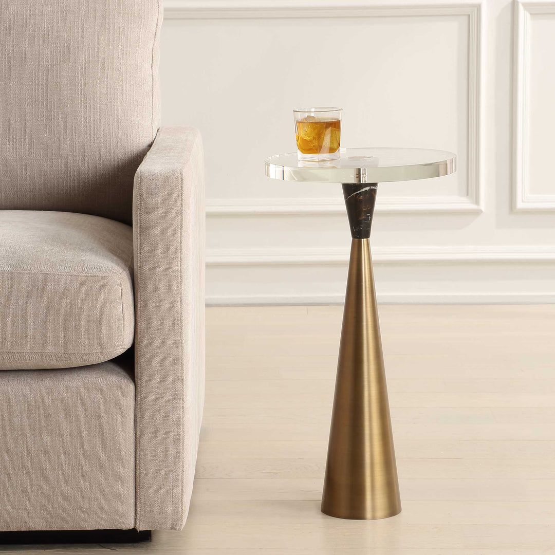 Uttermost Holton Tapered Brass Accent Table