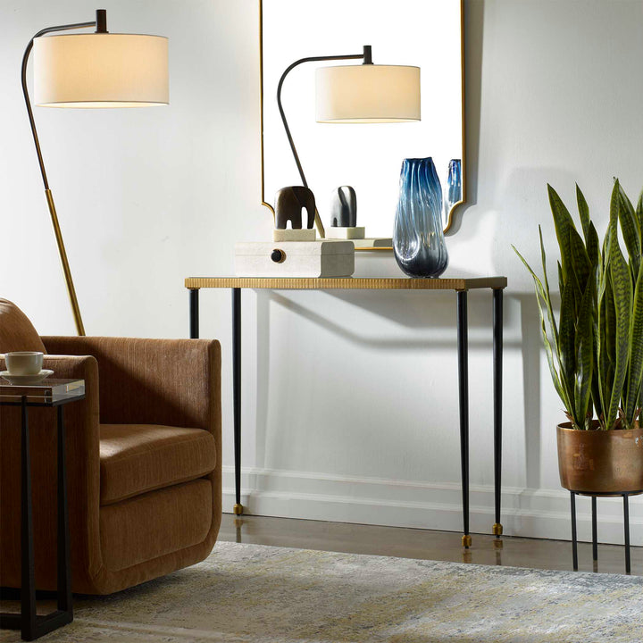 Uttermost Stiletto Antique Gold Console Table