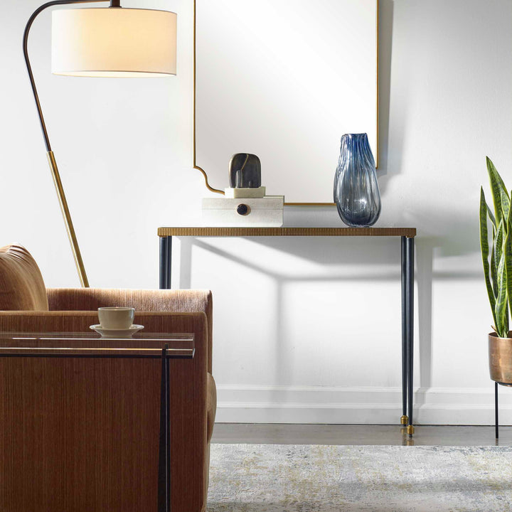 Uttermost Stiletto Antique Gold Console Table