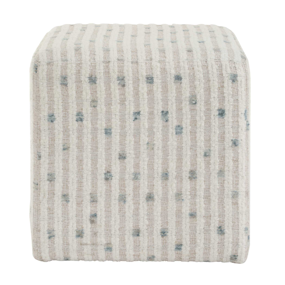 Uttermost Joie White Chenille Ottoman