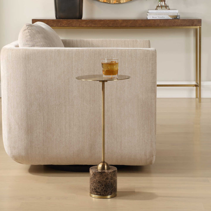 Uttermost Verlin Brass Drink Table