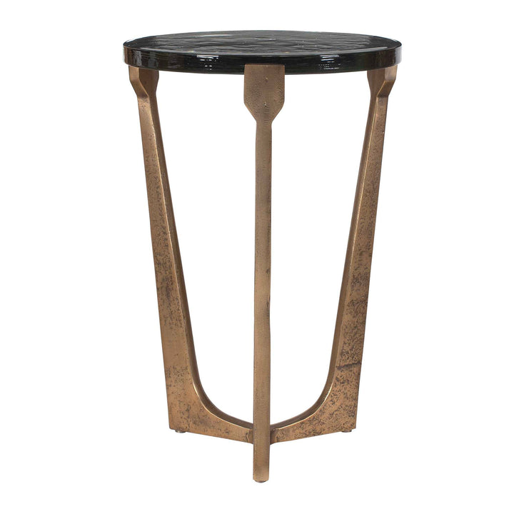 Uttermost Bohdi Outdoor Brass Accent Table