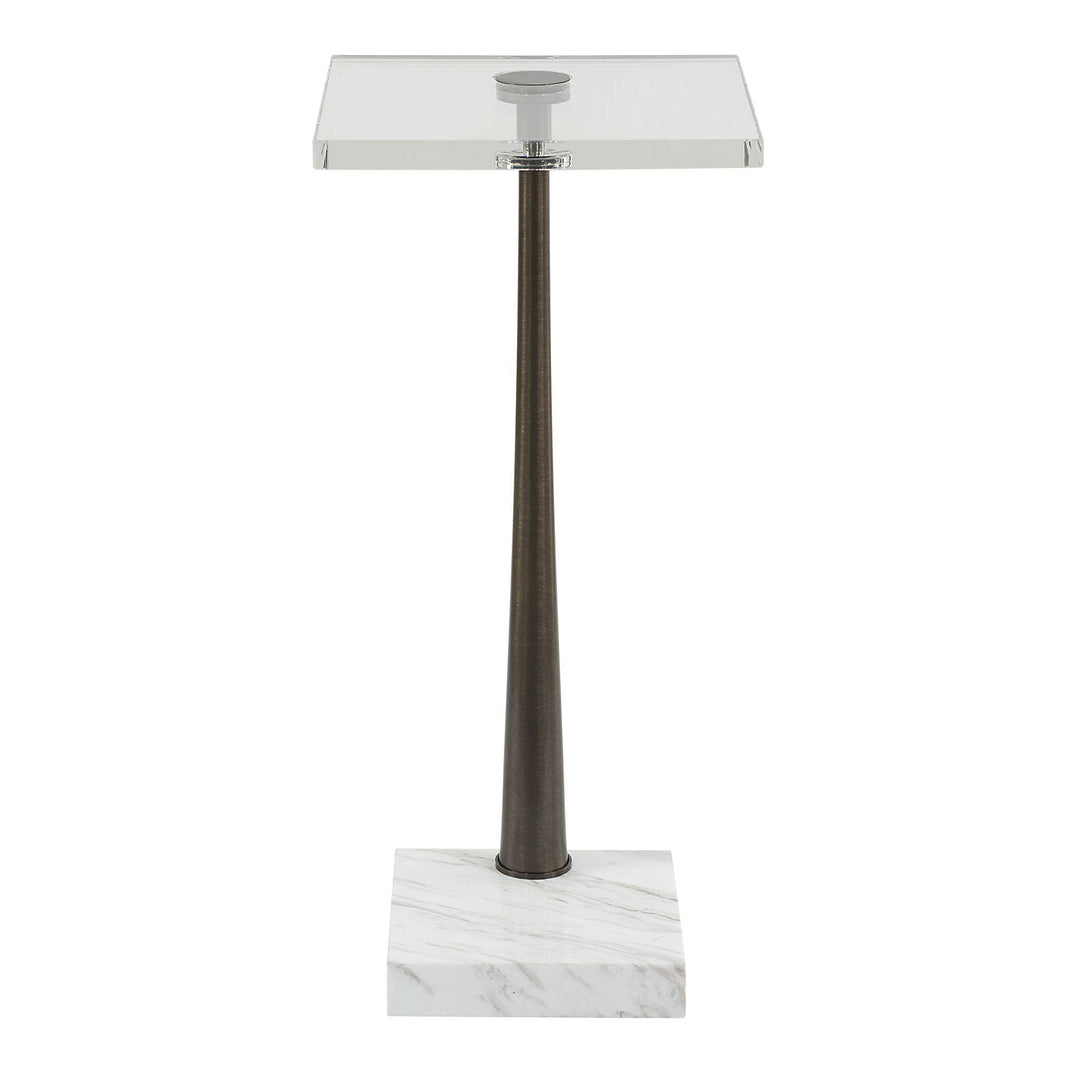 Uttermost Pelton Marble Glass Drink Table
