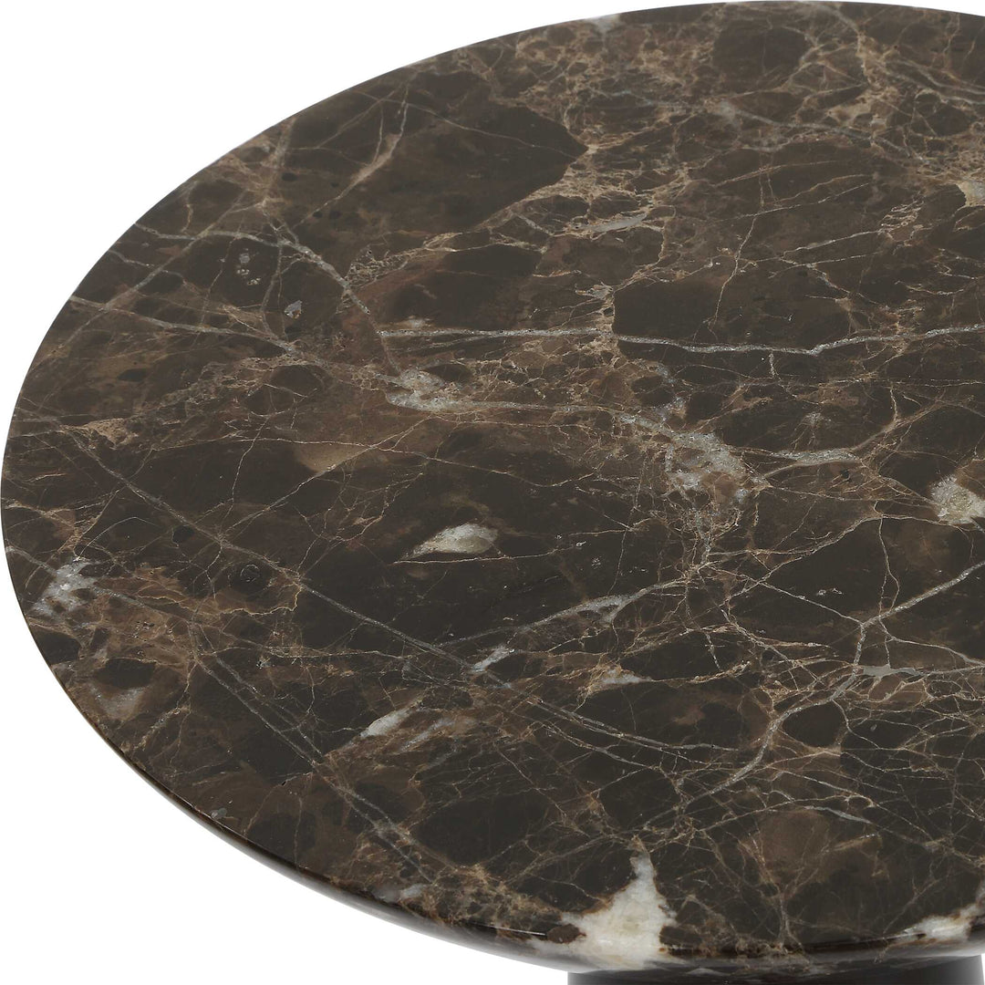 Uttermost Hastings Brown Marble Accent Table