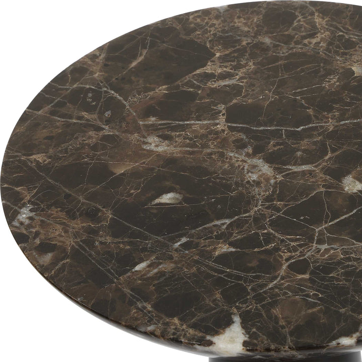 Uttermost Hastings Brown Marble Accent Table