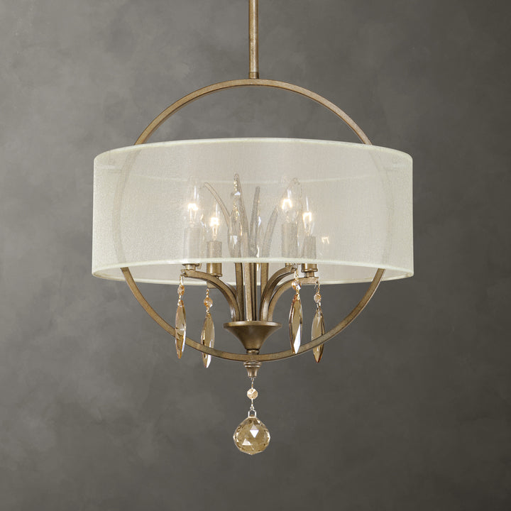 Uttermost Alenya 4 Light Fabric Drum Pendant