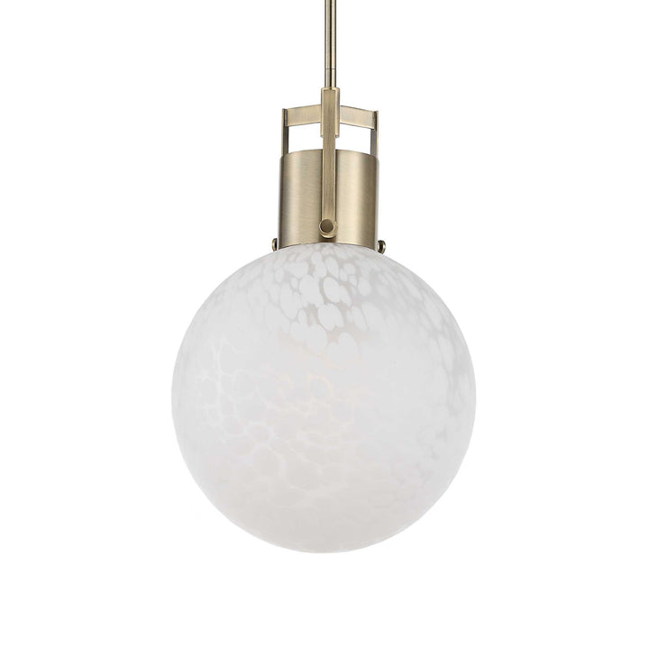 Uttermost Huch 1 Light White Glass Pendant