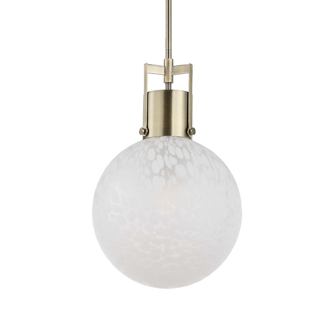Uttermost Huch 1 Light White Glass Pendant