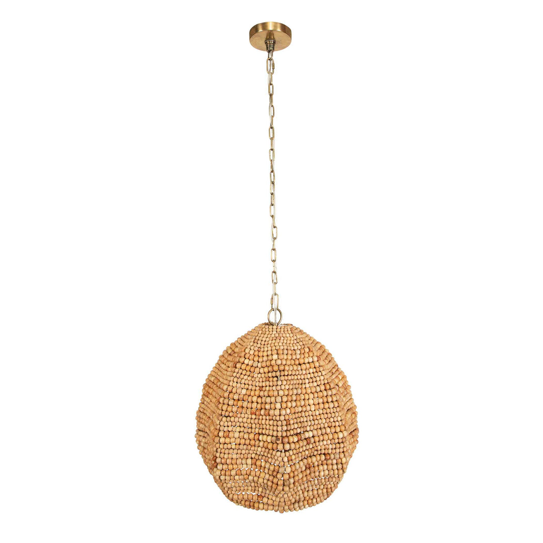 Uttermost Kauri 1 Light Wooden Bead Pendant