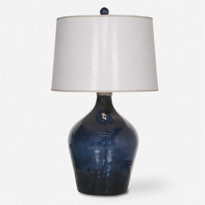 Uttermost Lamone Blue Glass Lamp
