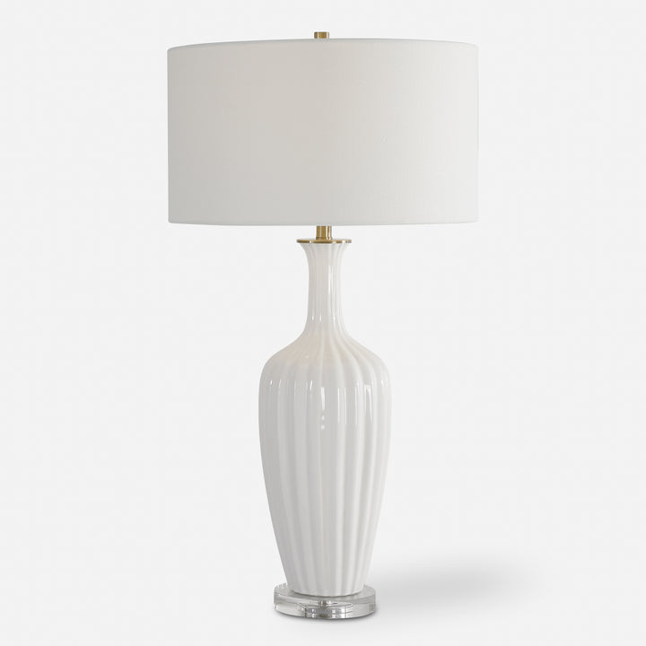 Uttermost Strauss White Ceramic Table Lamp