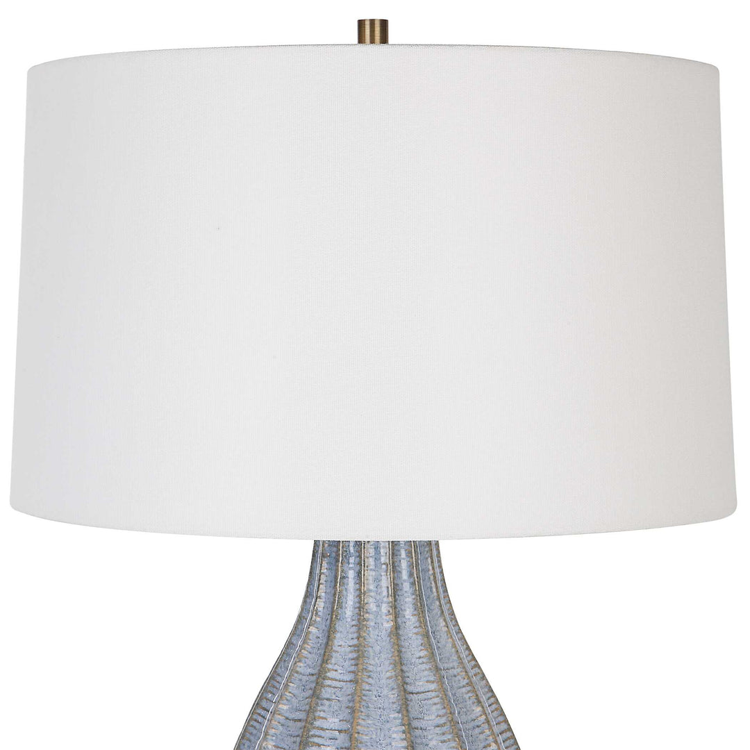Uttermost Veston Blue Glaze Table Lamp