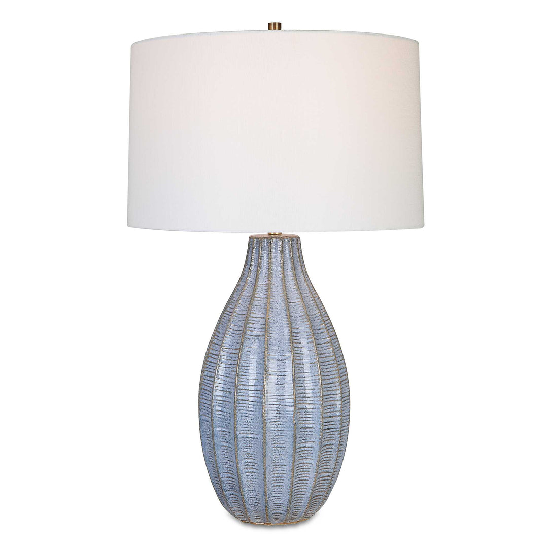 Uttermost Veston Blue Glaze Table Lamp