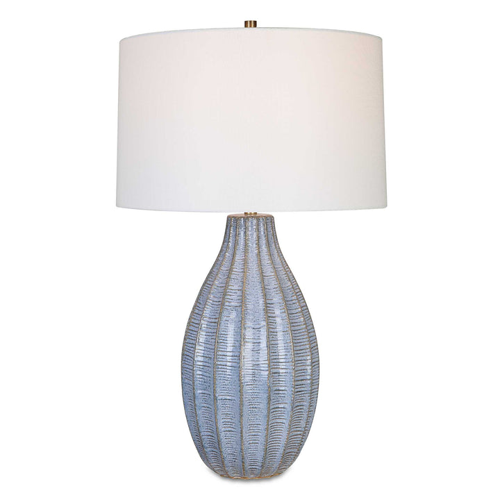 Uttermost Veston Blue Glaze Table Lamp