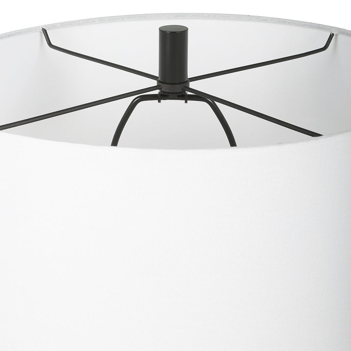 Uttermost Collar Gloss White Table Lamp