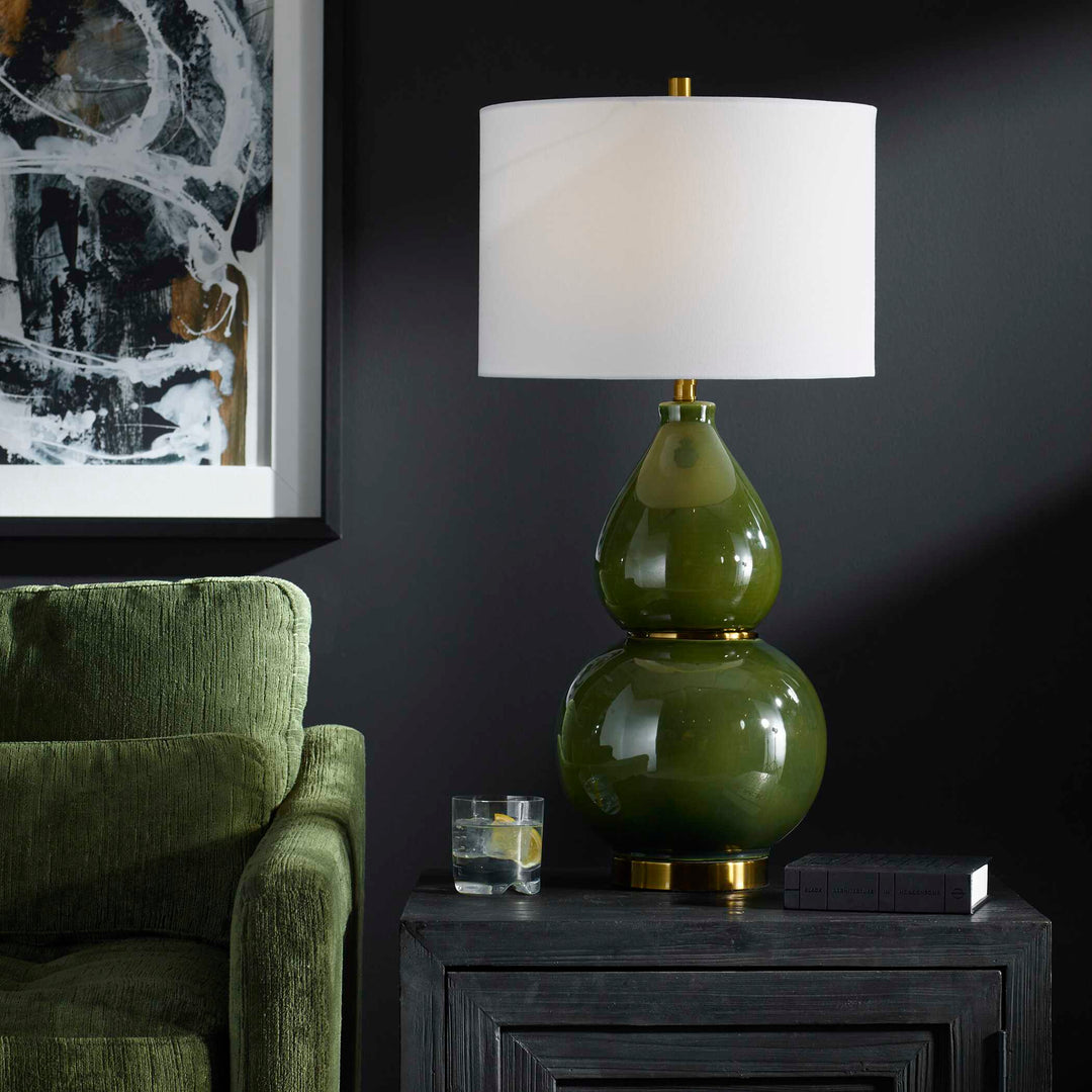Uttermost Gourd Green Table Lamp