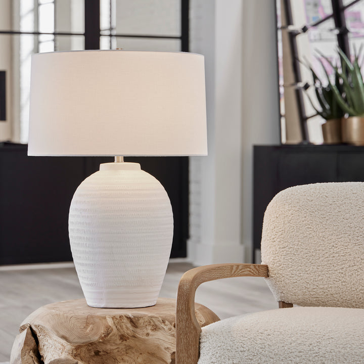 Uttermost Reyna Chalk White Table Lamp