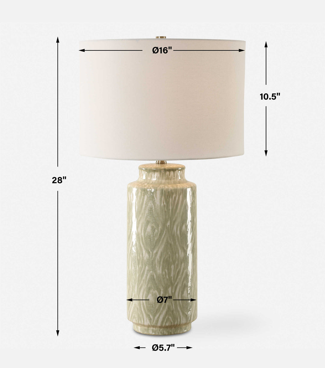Uttermost Laurel Sage Ceramic Table Lamp