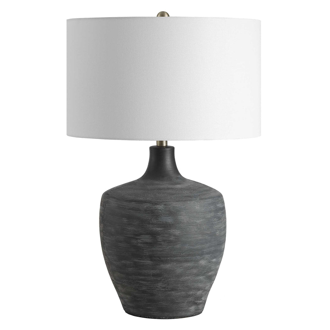 Uttermost Graphite Ribbed Table Lamp