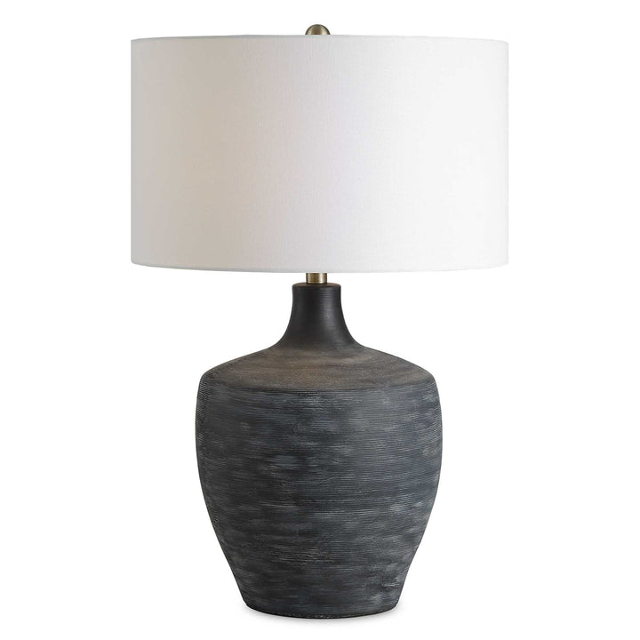 Uttermost Graphite Ribbed Table Lamp