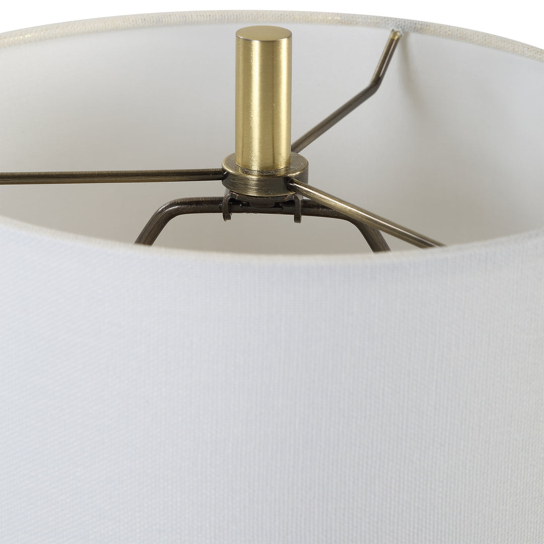 Uttermost Enigma Teal Blue Glass Buffet Lamp