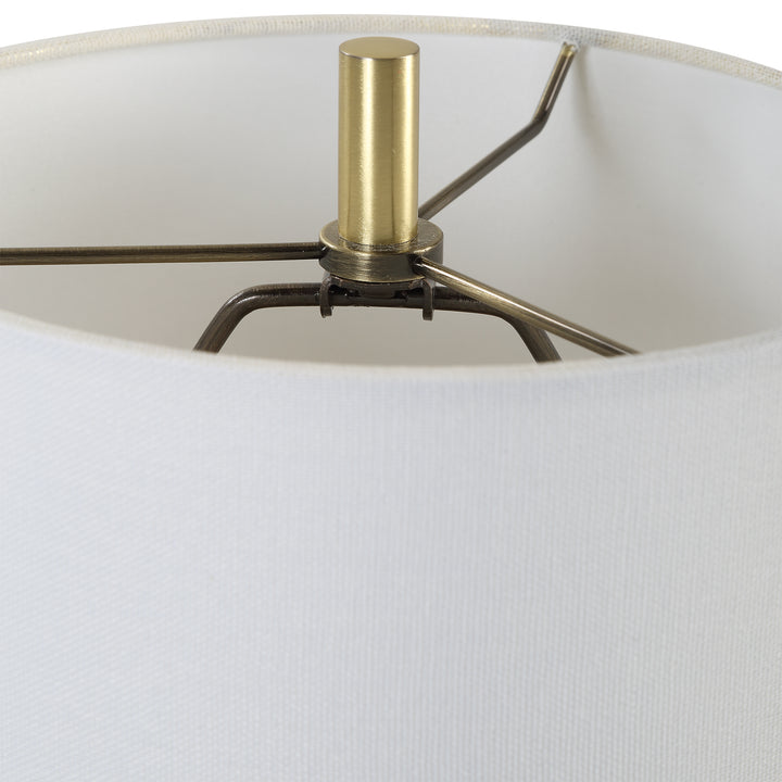 Uttermost Enigma Teal Blue Glass Buffet Lamp