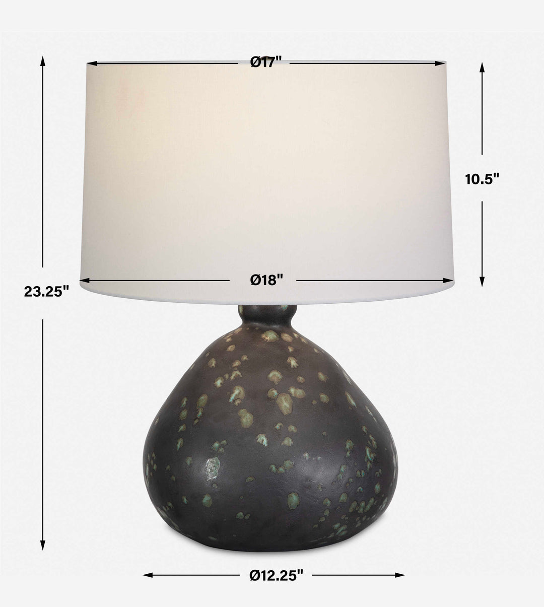 Uttermost Killarney Distressed Green Table Lamp