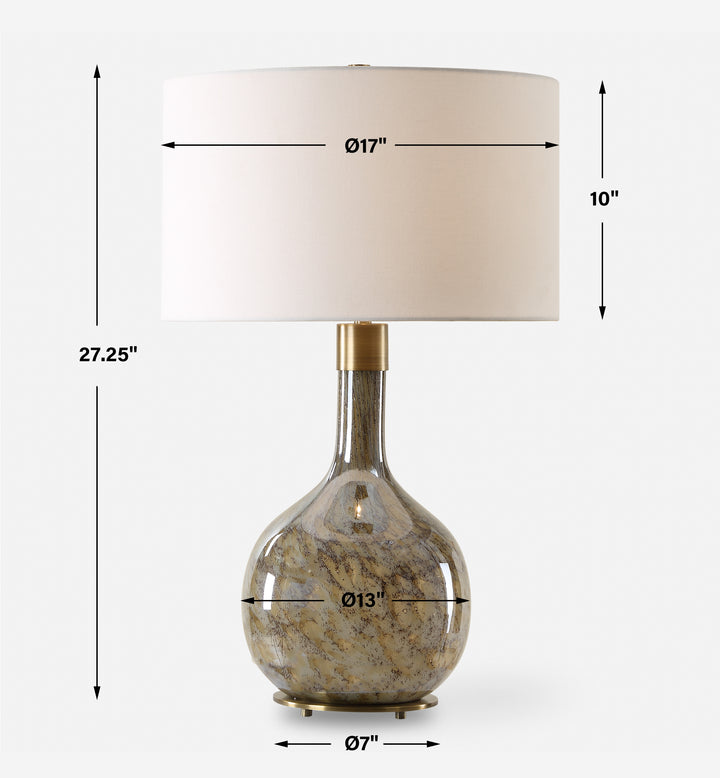 Uttermost Rhine Brown Glass Table Lamp