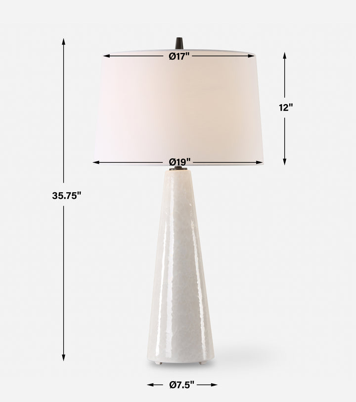 Uttermost Loire Ivory Glaze Table Lamp