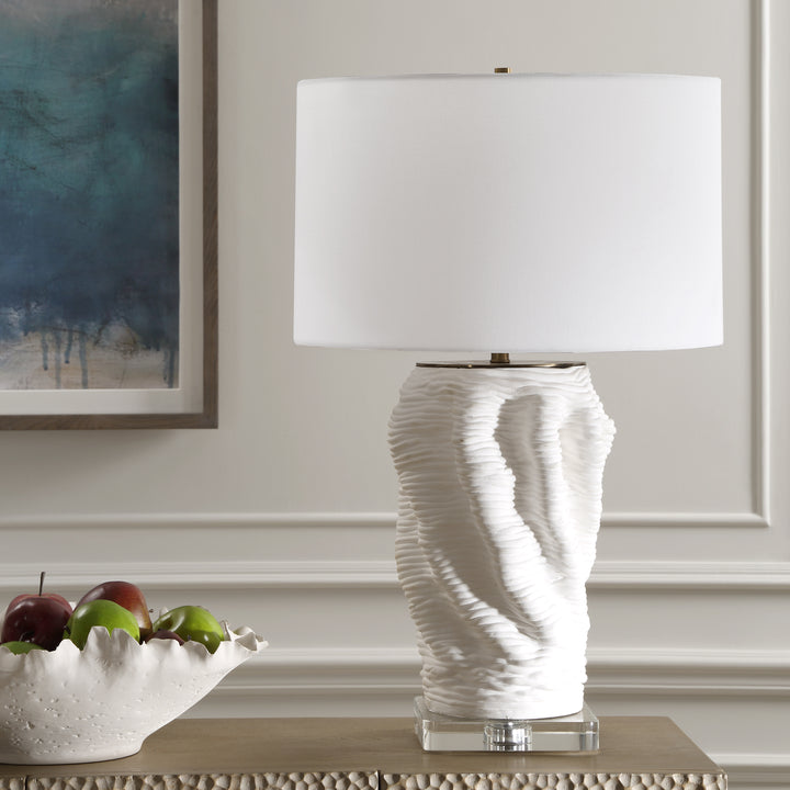 Uttermost Stratified White Table Lamp