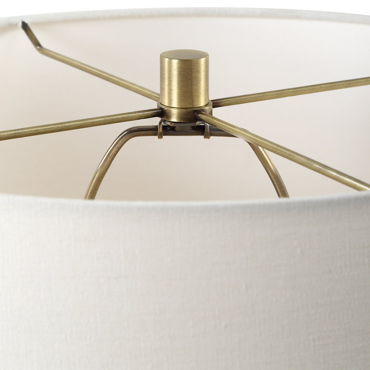 Uttermost Plinth White Marble Table Lamp