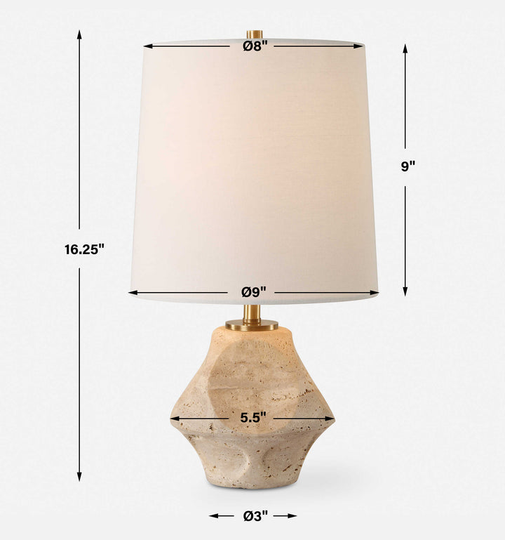 Uttermost Indent Travertine Accent Lamp