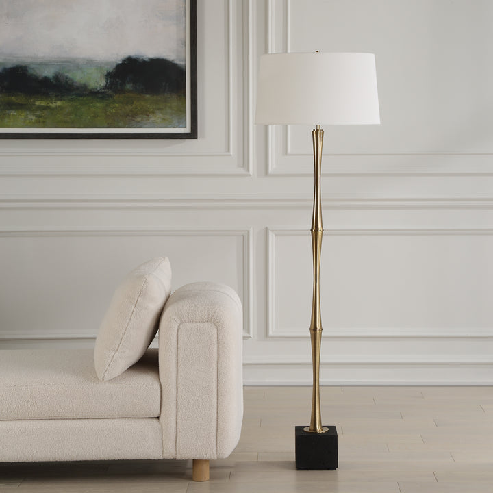 Uttermost Shino Antique Brass Floor Lamp