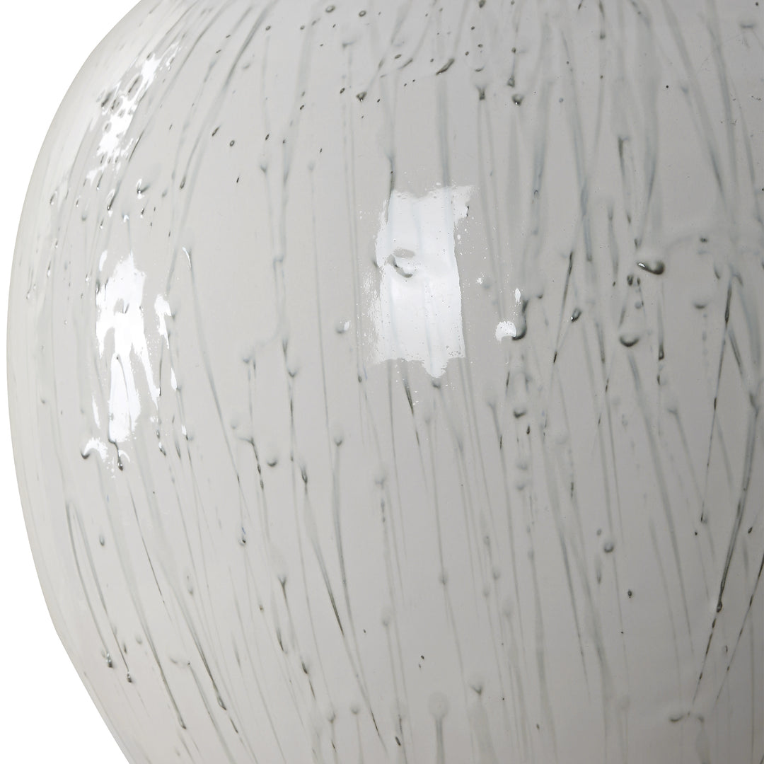 Uttermost Dribble White Glaze Table Lamp