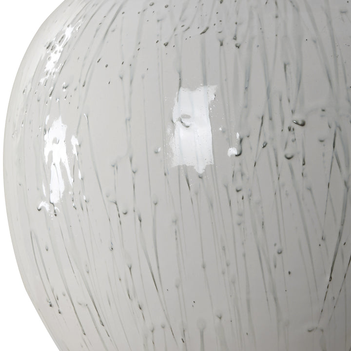 Uttermost Dribble White Glaze Table Lamp