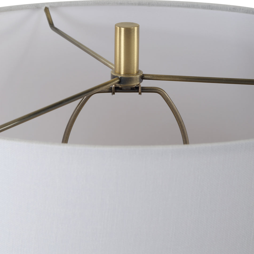 Uttermost Meltdown Ivory Teal Table Lamp