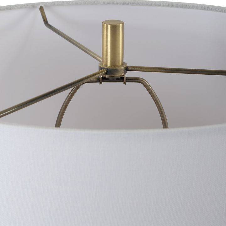 Uttermost Meltdown Ivory Teal Table Lamp