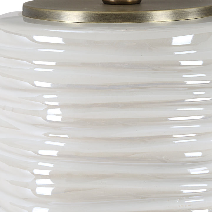 Uttermost Pavlova Glossy White Table Lamp